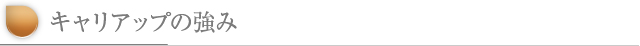 キャリアップの強み